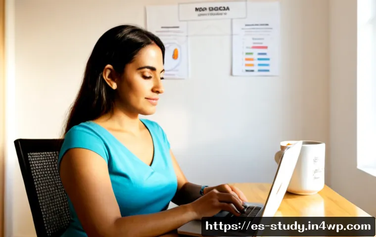 온라인 학습의 성공적인 사례 연구 - Photorealistic successful online learning case study scene, confident Spanish-speaking adult woman i...